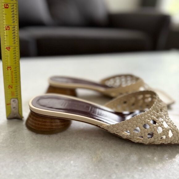 STAUD Women's Simone Crochet Heels, Cream, Off White, 7.5 - Picture 5 of 8